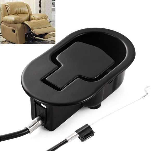 2xPlastic Sofa Recliner Release Handle Pressure Bar Pull Cable Chair+Switch Wire